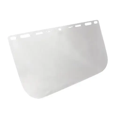 [AL-441] Mica clara para protección facial para cabezal, con medidas de 8” (20.32 cm) x 15.5 (39.37 cm) 0.040 de espesor, filtra el 99% de los rayos ultra violeta.
