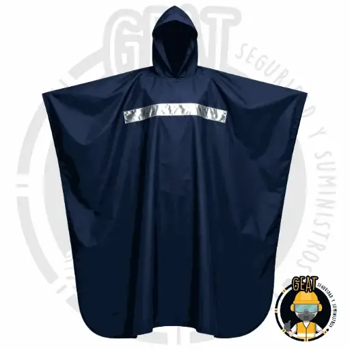Impermeable tipo "poncho" Industrial c/reflejante (Unitalla)