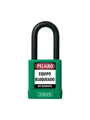 [AB-74/40-VER] 74/40 KD VERDE CANDADO BLOQUEO ABUS DIELECTRICO D6.5mm 1 KEY