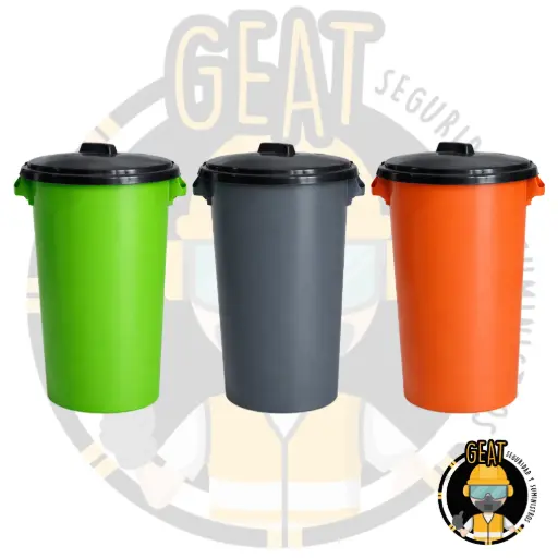 Bote para basura con tapa capacidad 125lts 